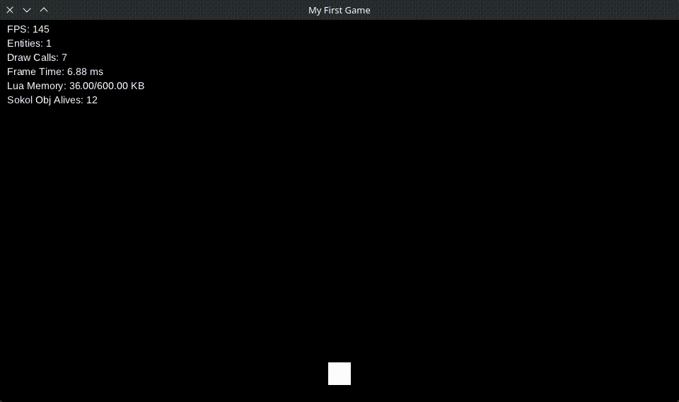 White square falling